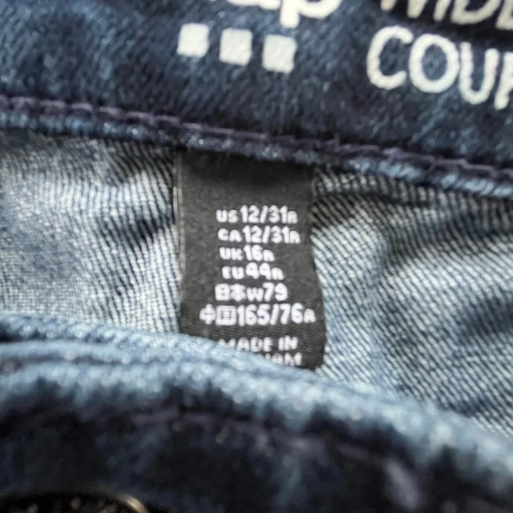 Gap Womens Sailor Jeans Wide Leg Coupe A Jambe Sz 12/31 R Dark Wash Retro 70s - Picture 2 of 11